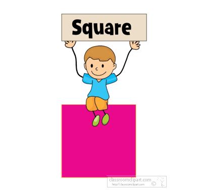 Mathematics Animated Clipart: boy-holding-square-sign-animation-f