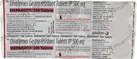 Depakote 500 MG Tablet (15): Uses, Side Effects, Price & Dosage | PharmEasy