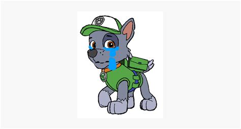 Rocky Crying - Rocky Paw Patrol Drawing , Free Transparent Clipart ...