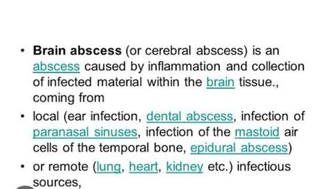 Cause of brain abscess - MEDizzy