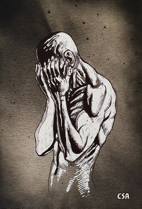 Crying Man Drawing by Cristian Aluas - Fine Art America