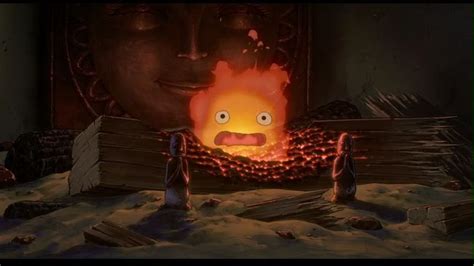 Calcifer on a log Howels Moving Castle, Howl's Moving Castle Calcifer ...