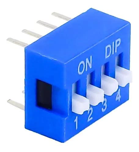 50 Pzs Dip Switch 4 Posiciones Interruptor Dip-4p Deslizable | MercadoLibre