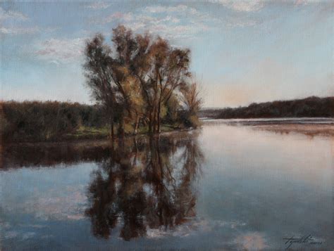 A Lake - Landscape Oil painting - Fine Arts Gallery - Original fine Art ...