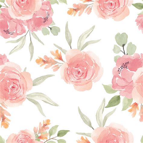 Dusty Rose Watercolor Flowers Clipart With Transparent Background ...