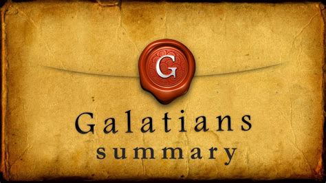 Galatians Summary - YouTube