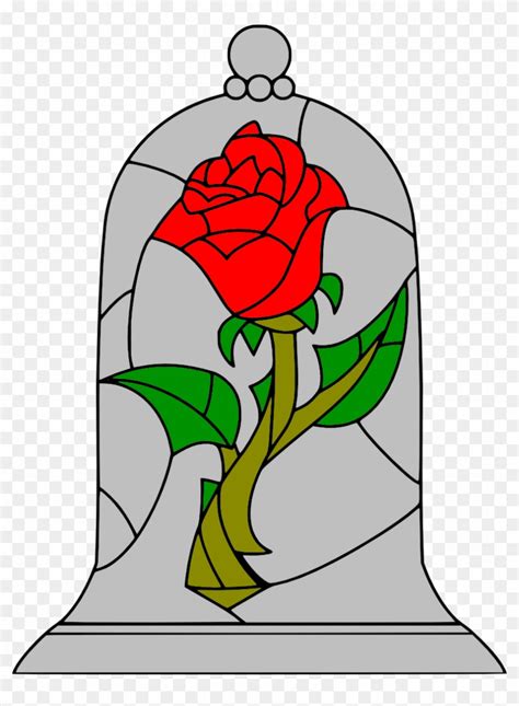 Beauty And The Beast Rose Drawing