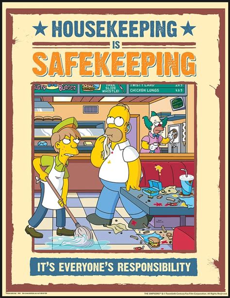 The Simpsons™ Safety Posters: Housekeeping Is Safekeeping (S1145)