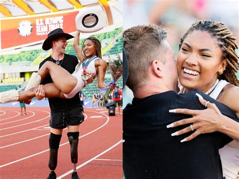 Olympic and Paralympic stars Tara Davis and Hunter Woodhall get engaged