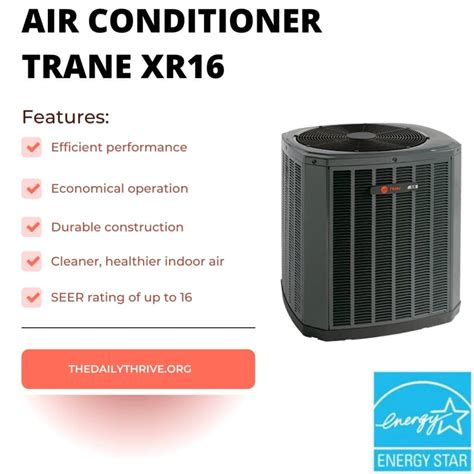 Trane XR16 Air Conditioner Specification and Reviews