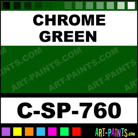 Chrome Green 700 Series Opaque Gloss Ceramic Paints - C-SP-760 - Chrome ...