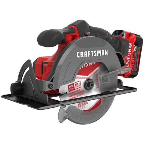 CRAFTSMAN V20 20-Volt Max 6-1/2-in Cordless Circular Saw with Brake and ...