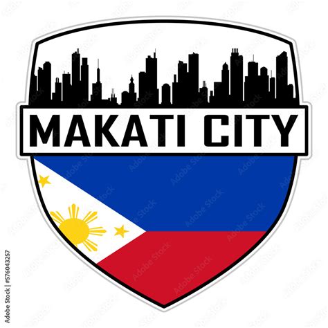 Makati City Philippines Flag Skyline Silhouette Makati City Philippines ...