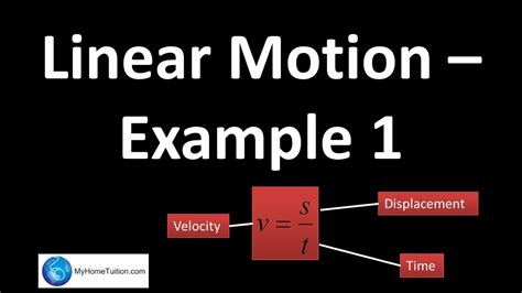 Linear Motion - Example 1 | Force and Motion - YouTube