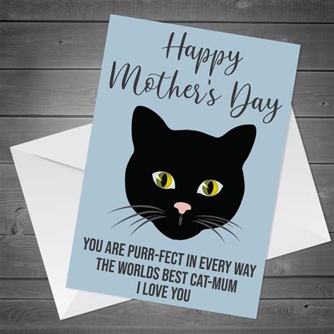 Happy Mothers Day Gift Card From The Cat Cute Kitty Mum Cards | eBay