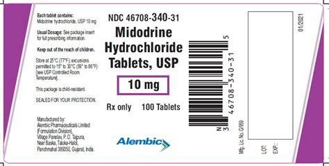 MIDODRINE HYDROCHLORIDE - Alembic Pharmaceuticals Limited