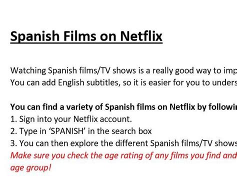 Spanish Films on Netflix | Teaching Resources