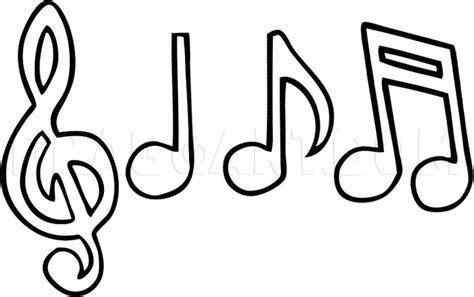 three musical notes with the word music written below them in cursive ...