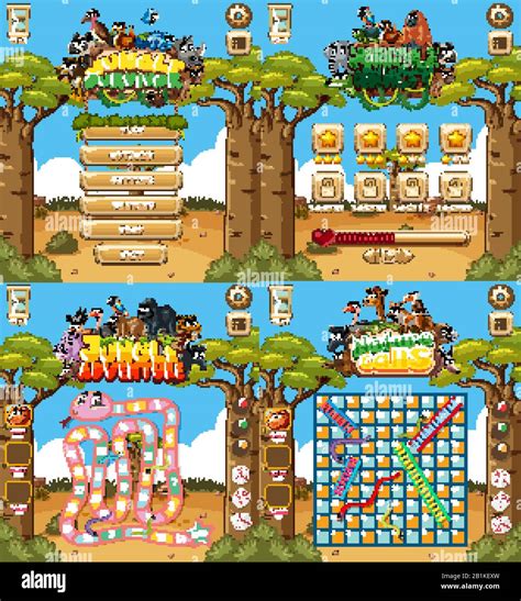 Background design for games with animals and field background ...