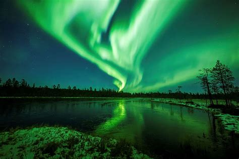 Northern lights in Finland, Lapland, Rovaniemi, Northern lights, Aurora ...