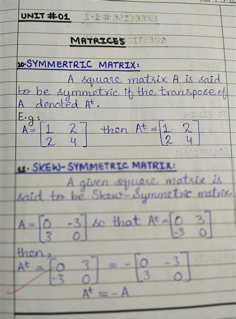 SOLUTION: Symmetric and skew symmetric matrix - Studypool