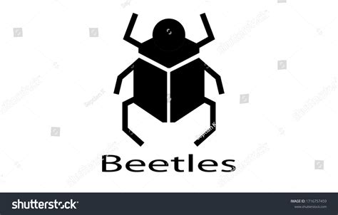 Beetleshaped Logo Black White Black Abstract Stock Vector (Royalty Free ...