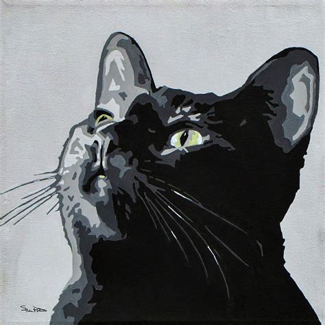 Black Cat Painting by Slade Roberts