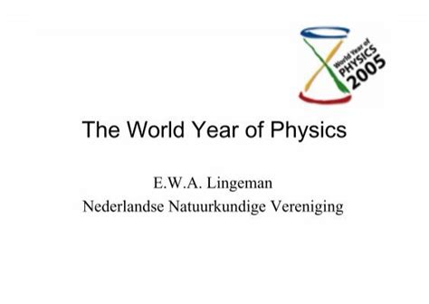 The World Year of Physics