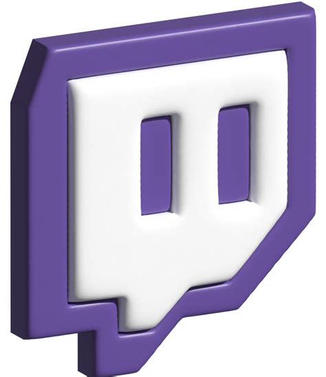 3d icon of twitch logo 18888309 PNG