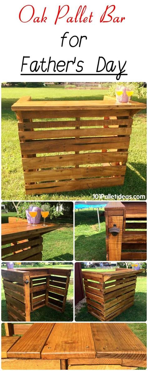 Oak Pallet Bar for Father's Day - Easy Pallet Ideas