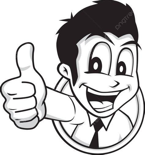 Cartoon Guy Thumbs Up Man Face Thumb Vector, Man, Face, Thumb PNG and ...