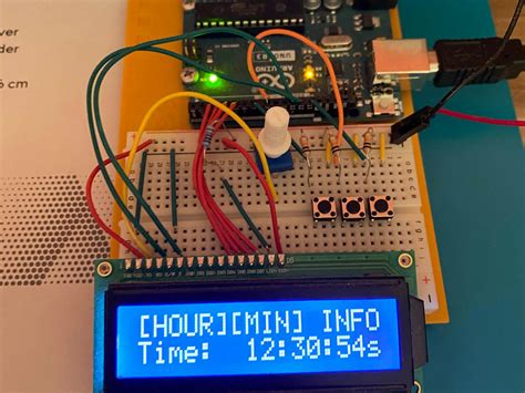 Clock using Arduino UNO, 16 x 2 LCD Display, and Switches - Hackster.io