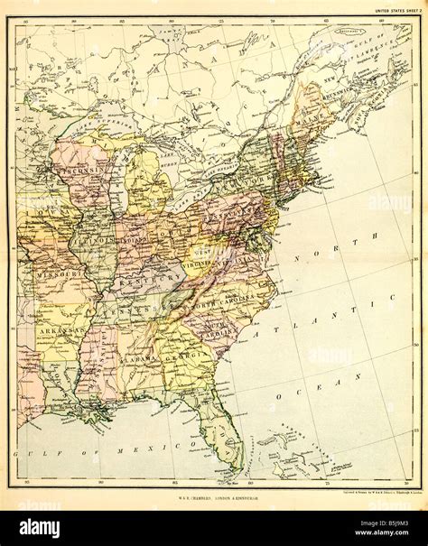 Eastern Seaboard Map Of The East Coast Of The United States