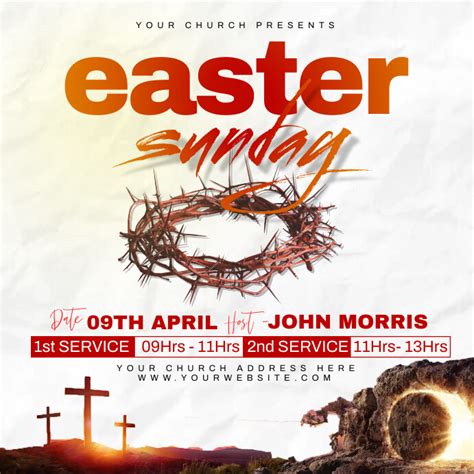 Copy of EASTER CHURCH FLYER | PosterMyWall