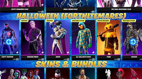 All Halloween(Fortnitemares) Skins & Bundles! Item Shop Fortnite - YouTube