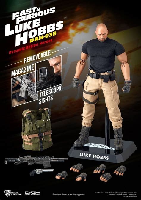 Fast & furious figurine dynamic action heroes 1/9 luke hobbs 21 cm en ...