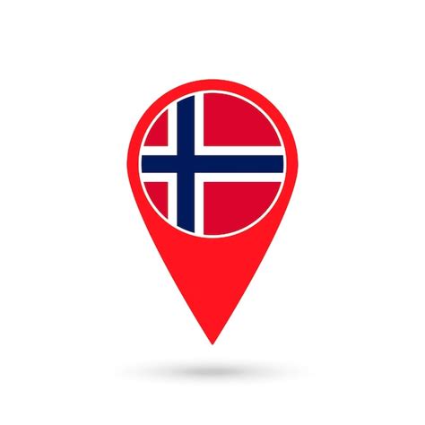 Premium Vector | Map pointer with contry norway norway flag vector ...