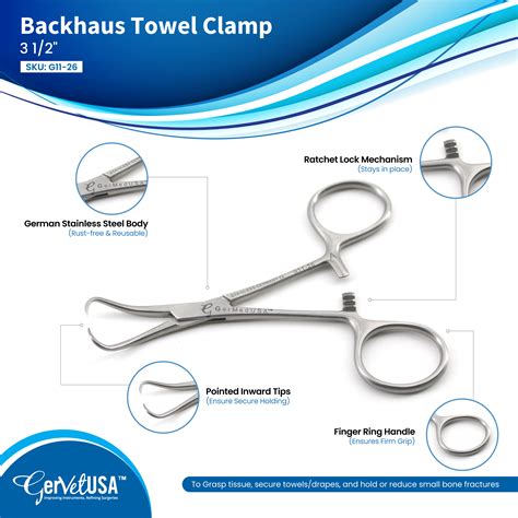 Backhaus Towel Clamp | Veterinary | GerVetUSA Inc.