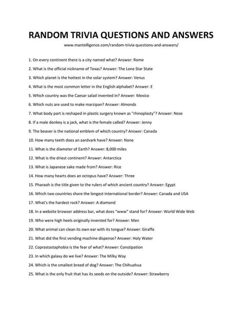 136 Best Trivia Questions & Answers (Fun, General, Random) | Trivia ...