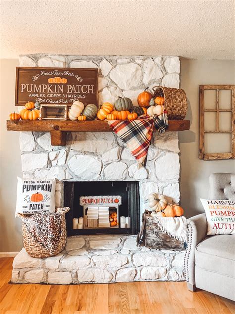 Cozy Fall Inspo/Fall Fireplace Decor | Fall home decor, Fall fireplace ...