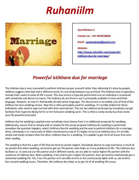 Powerful istikhara dua for marriage