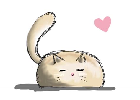 Fat Kitty | Cute cat illustration, Cute cat drawing, Cat drawing