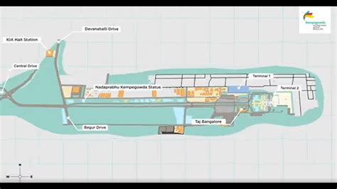 T2 at BLR Airport: Route Map - YouTube