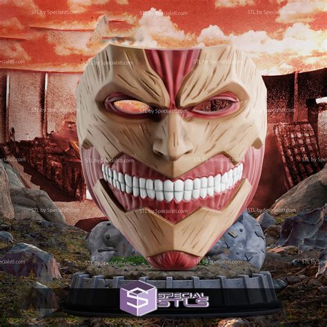 Cosplay STL Files Armored Titan Mask Wearable | SpecialSTL