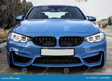 Front View of BMW M3,business Sport Sedan Car-non-isolated on White ...