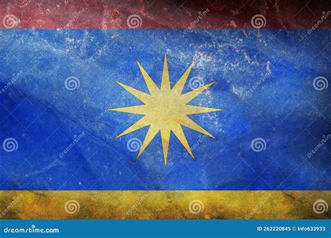 Retro Flag of Daco Romance Peoples Serbian Vlachs with Grunge Texture ...