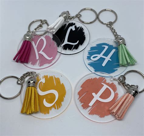 Personalised Monogram Keyring Personalised Initials Keyring | Etsy ...