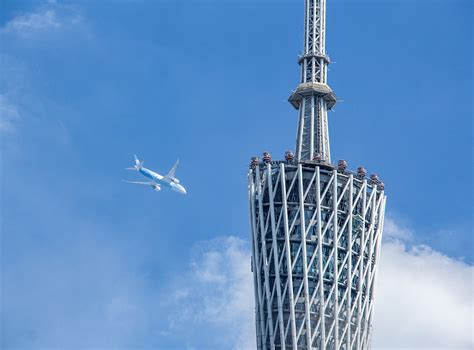 Guangzhou Tower Airplane Blue Sky - Free photo on Pixabay - Pixabay