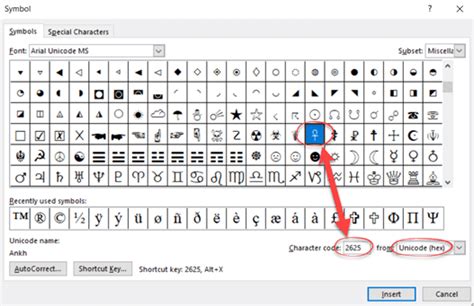 Unicode Symbols List