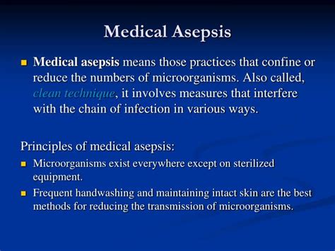 Examples of medical asepsis and surgical asepsis - electronicstorm